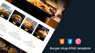 Burger shop - fast food delivery point HTML template