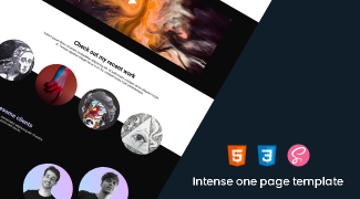Intense - one page HTML template