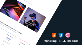 Marketing - landing page HTML Template