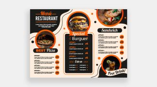 Restaurant menu card design service