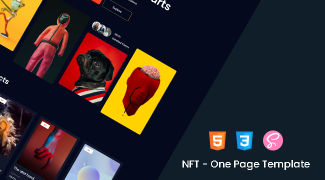 NFT Website Template - One Page HTML Template