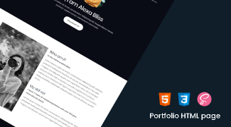 One page - Personal Portfolio HTML template