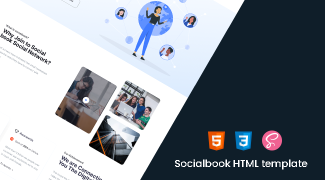 Socialbook - Social Networking Landing page HTML Template